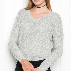 Brandy Melville grey v neck sweater